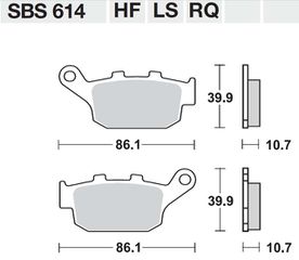 ΤΑΚΑΚΙΑ SBS 614HF FA140 STD FR/RR