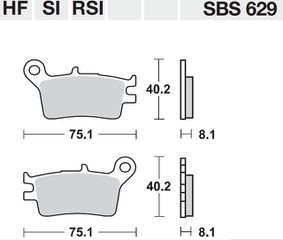 ΤΑΚΑΚΙΑ SBS 629HF FA153 STD FR/RR