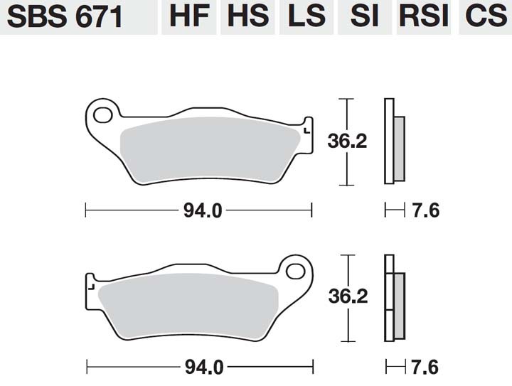 ΤΑΚΑΚΙΑ SBS 671HF FA181 STD FR/RR