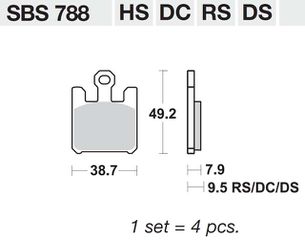 ΤΑΚΑΚΙΑ SBS 788HS FA369 4TMX/SET FRONT
