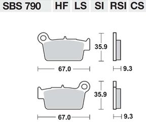ΤΑΚΑΚΙΑ SBS 790RSI FA367 MX ATV RACING