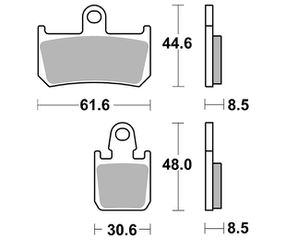 ΤΑΚΑΚΙΑ SBS 839HS FA442/4 FR YZF1000R1 07-14,YZF1000R1 ABS 12-14,MT01 07-16