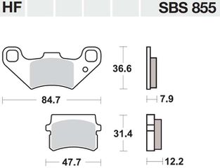 ΤΑΚΑΚΙΑ SBS 855HF FA416 STD FR/RR