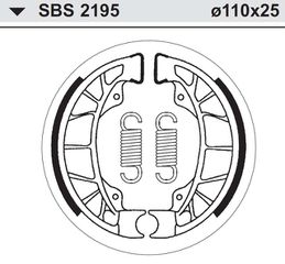 Σιαγώνες SBS 2195/899 RUNNER50 97-05,TYPHOON125