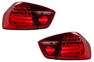 ΦΑΝΑΡΙΑ ΠΙΣΩ LED Taillights BMW 3 Series E90 (2005-2008) LED Light Bar LCI Design Red/Smoke