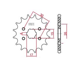 Γρανάζι Κίνησης RK 2091-ζ15 (JTF252) C50C,C50GLX