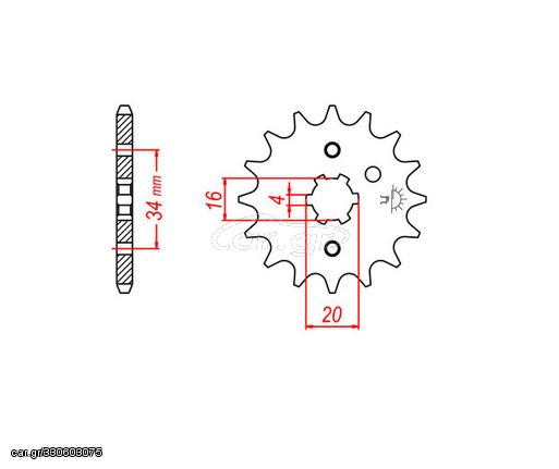 Γρανάζι Κίνησης T14 (JTF1263) T105CRYPTON,VF185