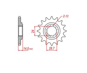 Γρανάζι Κίνησης TEC 4024K-Z17 ZXR1200 01-08