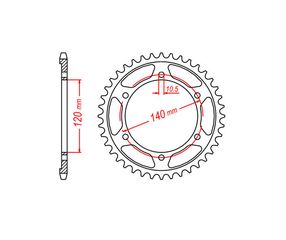 Γρανάζι Τροχού TEC 499THF-Z40 GSX-R1300 HAYABUSA  99-08