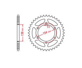 Γρανάζι Τροχού TEC 2125EC-T47 Αλουμ Αυτοκ /Ελαφ. ALLOY. G650X CHALLENGE 07-08