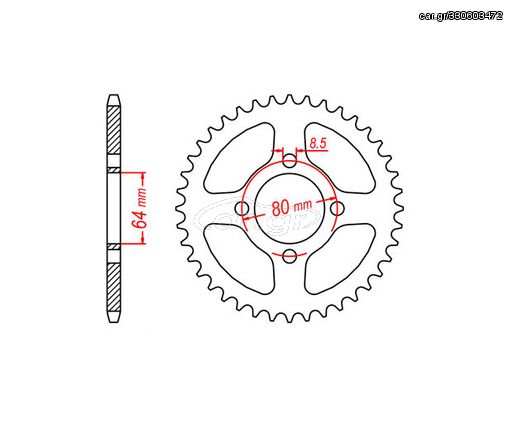 Γρανάζι Τροχού Z39 T105CRYPTON/115/X-135