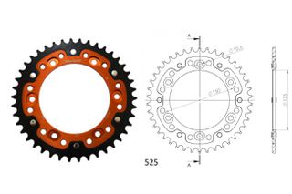 Γρανάζι Τροχού SUPERSPROX/RST-899-42T STEALTH-Πορτοκαλί KTM/SUPER ADVENTURE