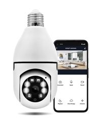 WIFI Περιστρεφόμενη 355 Κάμερα με (ντουι Ε27) Προβολέα Led AnS805