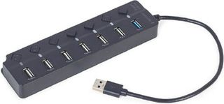 Gembird 7-Port Usb Hub (1XUSB3.1+6XUSB2.0) With Switches - (UHB-U3P1U2P6P-01)