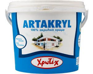 ARTAKRYL 100% ακρυλικό χρώμα εξωτερικής χρήσης, Λευκό 10l