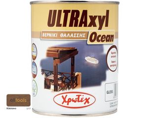 ULTRAXYL OCEAN Βερνίκι θαλάσσης Ξύλου gloss Κάστανο U17 χρωτεχ 0,75lt