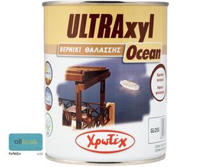 ULTRAXYL OCEAN Βερνίκι θαλάσσης Ξύλου gloss Γαλάζιο U32 χρωτεχ 0,75lt