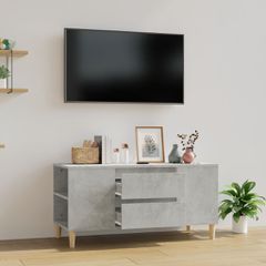 Έπιπλο Τηλεόρασης Γκρι Σκυροδέματος 102x44,5x50 εκ. Επεξ. Ξύλο 819600