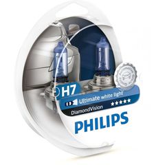 ΛΑΜΠΕΣ PHILIPS H7 12V 55W DIAMOND VISION 5000k 92 (2τεμάχια)