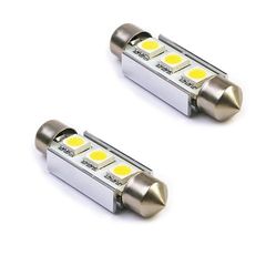 ΣΩΛΗΝΩΤΟΣ Led 36Mm Festoon 12Volt Can Bus 3Smd 7020 Λευκό 6000K (2τεμάχια)