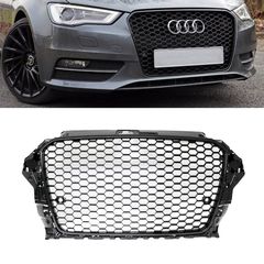 Μάσκα Για Audi A3 8V 12-16 RS3 Look Κυψελωτή Γυαλιστερό Μαύρο 1 Τεμάχιο AutoEuro