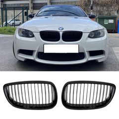 Καρδιές Μάσκας Για Bmw 3 E92 /E93 06-11 Μαύρο Γυαλιστερό 2 Τεμάχια AutoEuro