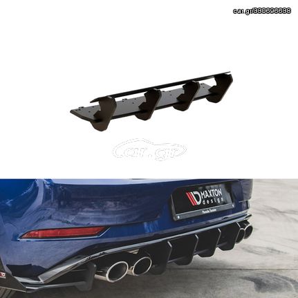 Diffuser Πίσω Προφυλακτήρα Για VW Golf VII (7.5) 17-20 Facelift Για R Έκδοση Μαύρο Ματ 4 Bars Maxton Design Από Abs Πλαστικό 1 Τεμάχιο AutoEuro