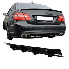 Diffuser Πίσω Προφυλακτήρα Για Mercedes-Benz E-Class W212 09-13 Amg E63 Έκδοση Γυαλιστερό Μαύρο 4 Bars Maxton Design AutoEuro