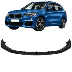 Μπροστινό Spoiler Για Bmw X1 F48 15-19 M-Packet Γυαλιστερό Μαύρο 3 Τεμάχια AutoEuro