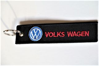 VW Μπρελόκ Υφασμάτινο Κεντητό embroidery ελαφρύ 13 εκατοστά  κλειδιά κλειδί  
