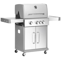 Bormann Elite BBQ5040 Ψησταριά Υγραερίου Μαντεμένιας Σχάρας 60x45εκ. με 3 Εστίες 10.8kW