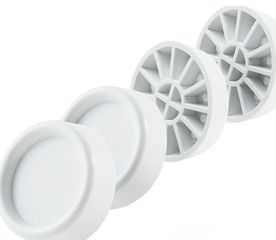 Roller 00671 Αντικραδασμικά Πέλματα Πλυντηρίου/Στεγνωτηρίου από Πλαστικό Λευκά 4τμχ
