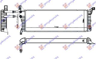 ΨΥΓΕΙΟ ΒΟΗΘΗΤΙΚΟ 2.0 TDi (110/150KW) ΠΕΤΡΕΛΑΙΟ (715x245x50)  για VW TRANSPORTER (T6) 15-19