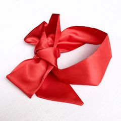 Red Satin Blindfold Scarf-thumb-1