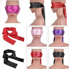White Satin Blindfold Scarf-thumb-1