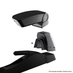 Κονσόλα Χειροφρένου Τεμπέλης Με Βάση Armster 3 Fabric Peugeot 206 Plus 09-12 Μαύρο Χρώμα Σετ 2 Τεμάχια