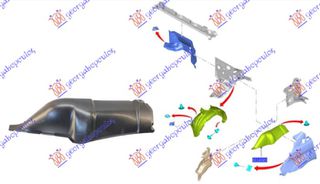 Θολος Εμπρος Πλαστικος Εσω Αριστερα Ford TRANSIT/TOURNEO Custom 13-18 - 326000822