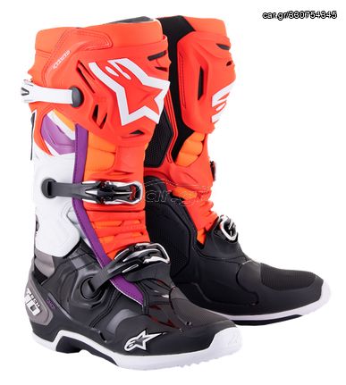 ΜΠΟΤΕΣ ALPINESTARS TECH10 BK/RD/OR/WT No-9 (EU Size 43)