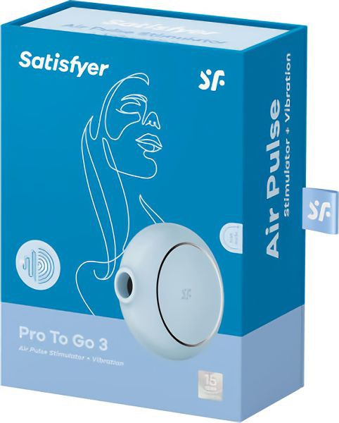 Satisfyer Pro to Go 3 Double Air Pulse Vibrator Blue