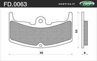 ΤΑΚΑΚΙΑ ΕΜΠΡΟΣ HONDA CBX 550F / VT 500 / VT 250 / MVX 250 NEWFREN FD063