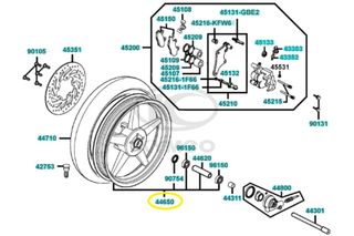 Τροχός Μπροστινός Kymco People.250 2003 - 2005 44650-LLJ3-305-NJA