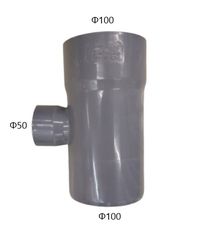 ΤΑΦ ΣΥΣΤΟΛΙΚΟ Φ100Χ50mm 87,5ο PVC-U ΑΠΟΧΕΤΕΥΣΗΣ ΓΚΡΙ