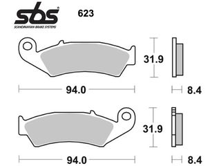 ΤΑΚΑΚΙΑ ΠΙΣΩ HONDA VFR 750R / VRF 400R / RVF 750R / RVF 400R / NSR 250 / NR 750 SBS 623LF