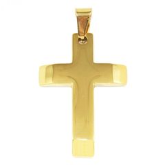 Σταυρός για τον άνδρα σε χρυσό χρώμα από ανοξείδωτο ατσάλι Ύψος Σταυρού 44mm πλάτος 25mm
Θα φροντίσουμε για τη συσκευασία δώρου