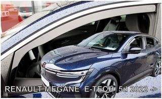RENAULT MEGANE E-TECH 5D 2022+ ΣΕΤ ΑΝΕΜΟΘΡΑΥΣΤΕΣ ΑΥΤΟΚΙΝΗΤΟΥ ΑΠΟ ΕΥΚΑΜΠΤΟ ΦΙΜΕ ΠΛΑΣΤΙΚΟ HEKO - 4 ΤΕΜ.