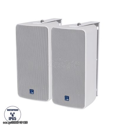 GloboStar® FDB ES106WT 98003 Facilities Speaker - Παθητικό Ηχείο Εγκαταστάσεων Επιτοίχιο με Μετασχηματιστή 100V & 16Ω - 80W RMS (320W Peak) - 1 x 6 Inches LF & 1 x 1 Inches HF - Αδιάβροχο IP65 - Λευκό