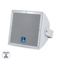 GloboStar® FDB LT208PT 98008 Facilities Speaker - Παθητικό Ηχείο Εγκαταστάσεων Επιτοίχιο με Μετασχηματιστή 100V & 8Ω - 150W RMS (600W Peak) - 1 x 8 Inches LF & 1 x 1 Inches HF - Αδιάβροχο IP56 - Λευκό