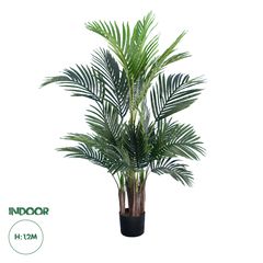 GloboStar® Artificial Garden ARECA PALM TREE 20010 Τεχνητό Διακοσμητικό Φυτό Φοινικόδεντρο Αρέκα Υ120cm