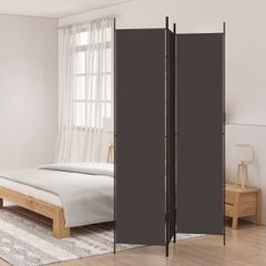 Διαχωριστικό Δωματίου με 6 Πάνελ Καφέ 150x220 εκ. από Ύφασμα 350195