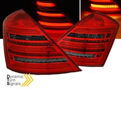Πισινά Φανάρια Set Για Mercedes-Benz S-Class W221 05-09 Led W222 Look Dynamic Κόκκινο/Φιμέ Eagle Eyes